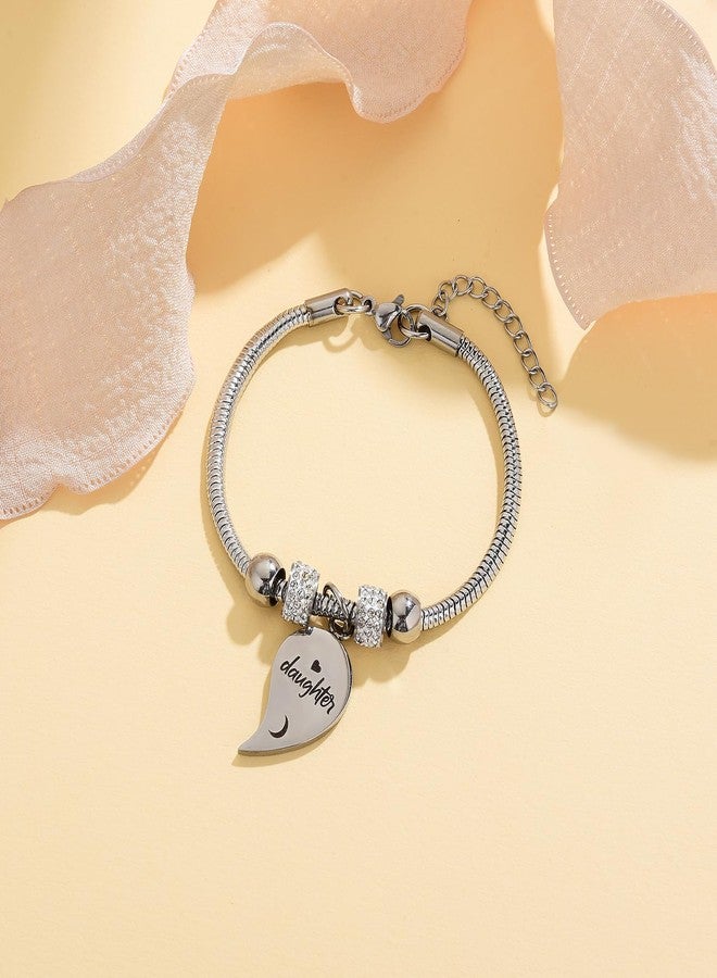 Yonhon Mother Daughter Bracelet Set for 2, Mom Daughter Matching Bracelet for 2 - Image 4